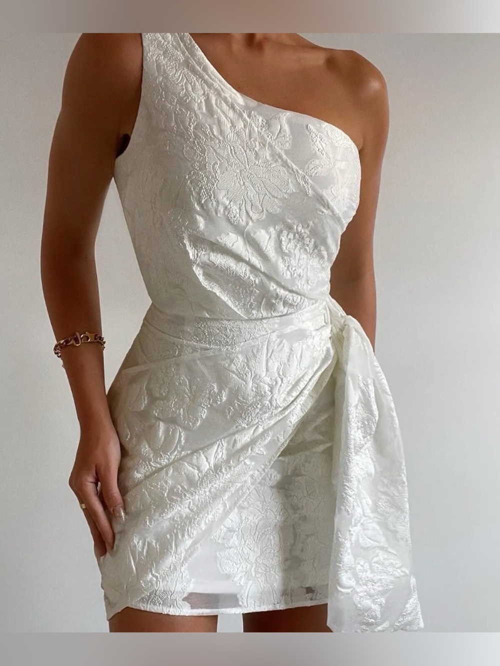 Showpo One Shoulder Wrap Mini Dress Size US 6 NWT